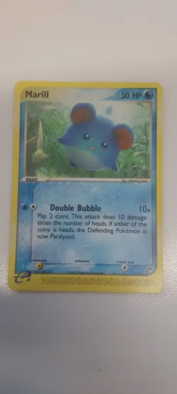 Marill 68/100 Sandstorm Regular e reader Pokemon card - Image 1