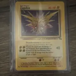 Pokemon Zapdos Fossil Rare 30/62 80 HP Thunderstorm Unlimited Card - Image 1