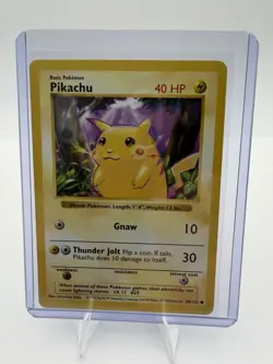 Pikachu 58/102 Shadowless RED CHEEKS Base Set Vintage Pokemon Card WOTC 1999 - Image 2