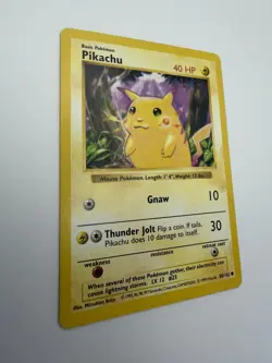 Pikachu 58/102 Shadowless RED CHEEKS Base Set Vintage Pokemon Card WOTC 1999 - Image 4