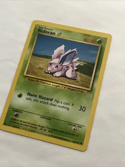 Nidoran 55/102 Base Set Unlimited Pokemon NM-Mint Vintage Card Clean Card OG - Image 3