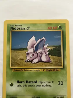 Nidoran 55/102 Base Set Unlimited Pokemon NM-Mint Vintage Card Clean Card OG - Image 4