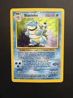 Pokemon Blastoise Base Set Holo Rare 2/102 1999 English Card LP-Great Condition - Image 1