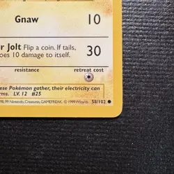 1999 Pokemon Pikachu (Red Cheeks) Base Set Shadowless Card 58/102 NM - Image 5