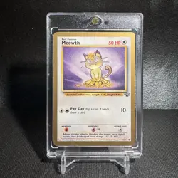 1999 Pokemon Meowth Golden Boarder Fruit Roll-up Jungle WotC Promo Card 56/64 NM - Image 1