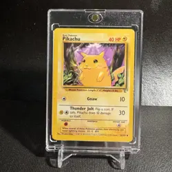 1999 Pokemon Pikachu (E3 Stamped) Yellow Cheeks Base Set Card 58/102 NM - Image 1