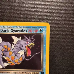 2000 Pokemon Dark Gyarados 1st Ed. Holo Rare 💫SWIRL! Team Rocket Card 8/82 NM - Image 4