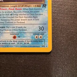2000 Pokemon Dark Gyarados 1st Ed. Holo Rare 💫SWIRL! Team Rocket Card 8/82 NM - Image 5