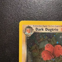 2000 Pokemon Dark Dugtrio 1st Ed. Holo Rare 💫SWIRL! Team Rocket Card 6/82 NM - Image 3