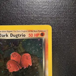 2000 Pokemon Dark Dugtrio 1st Ed. Holo Rare 💫SWIRL! Team Rocket Card 6/82 NM - Image 4