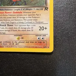 2000 Pokemon Dark Dugtrio 1st Ed. Holo Rare 💫SWIRL! Team Rocket Card 6/82 NM - Image 5