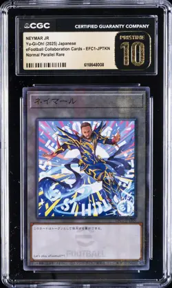 2025 YU-GI-OH! JPN EFOOTBALL COLLABORATION CARDS NEYMAR JR CGC 10 PRISTINE - Image 1