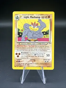 Pokemon TCG Light Machamp Neo Destiny Card 25/105 Unlimited Rare - Image 1