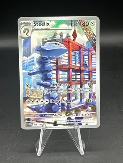 Pokemon TCG Steelix Paradox Rift Holo Card 208/182 Illustration Rare - Image 1