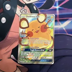 Pokemon TCG Dedenne GX Holo Ultra Rare Card Unbroken Bonds 195a/214 - Image 1