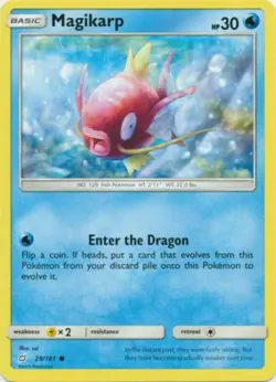 POKEMON CARD MAGIKARP 29/181 NO 129 FISH POKEMON TCG CCG - Image 1