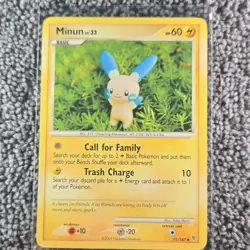 Minun Platinum Common 71/147 2009 60 HP Pokemon TCG Card Yuka Morii - Image 1