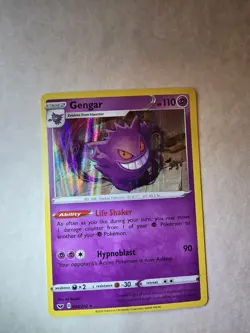 Pokemon TCG Gengar Holo Rare Card Sword & Shield -085/202- NM Condition - Image 1