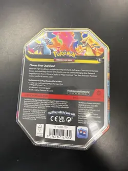Pokemon Mega Charizard X Tin Trading Card Game Metal Multicolor 10-10300-120 NEW - Image 5