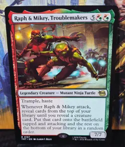 magic the gathering - Raph & Mikey, Troublemakers - Legendary Creature - Mutant - Image 1