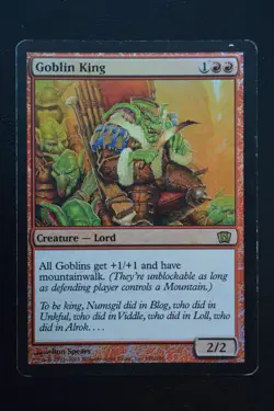 Magic The Gathering MTG GOBLIN KING FOIL Eighth Edition HP Heavily Played - Image 1