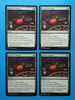 MTG 4x Return to Nature x4 NM Throne of Eldraine Magic Playset - Image 1