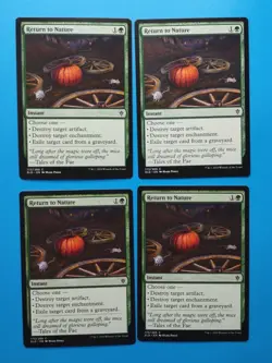 MTG 4x Return to Nature x4 NM Throne of Eldraine Magic Playset - Image 2