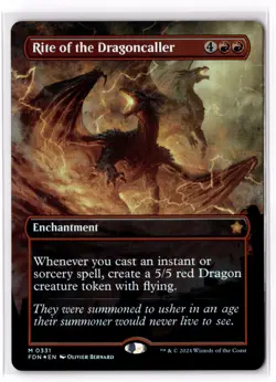 Rite of the Dragoncaller (Borderless) 331 Foundations Foil NM - Image 1