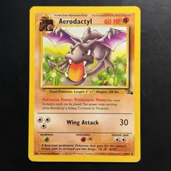 Pokemon TCG Vintage Non Holo Rare Aerodactyl Fossil 16/62 WotC - Image 1