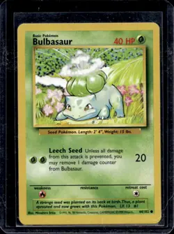 1999 Pokemon Unlimited Bulbasaur Common #44/102 - Image 1