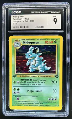 1999 Pokemon Jungle 1st Edition Nidoqueen #7/64 CGC 9 - Image 1
