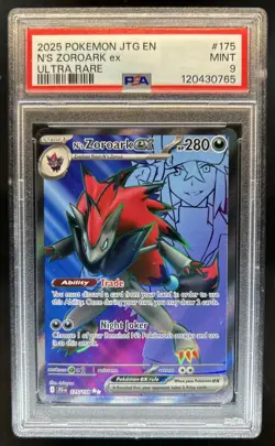 2025 Pokemon Journey Together N's Zoroark ex #175/159 PSA 9 - Image 1
