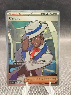 Pokemon TCG Cyrano Trainer Surging Sparks Ultra Rare Card 230/191 - Image 1