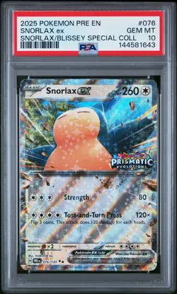 2025 POKEMON PRE EN-PRISMATIC EVOLUTIONS SPECIAL COLLECTION SNORLAX EX PSA 10 - Image 1
