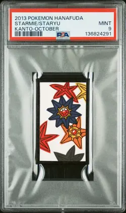 2013 POKEMON HANAFUDA KANTO OCTOBER STARMIE/STARYU PSA 9 - Image 1