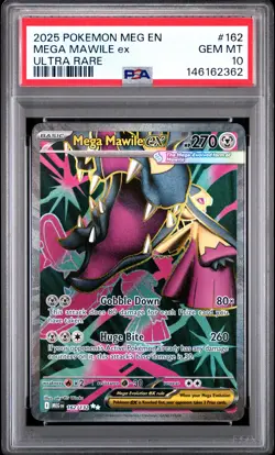 2025 POKEMON MEG EN-MEGA EVOLUTION ULTRA RARE #162 MEGA MAWILE EX PSA 10 - Image 1