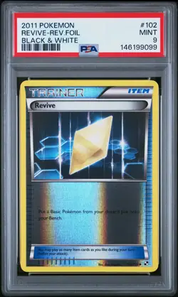 2011 POKEMON B&W #102 REVIVE-REVERSE FOIL PSA 9 - Image 1