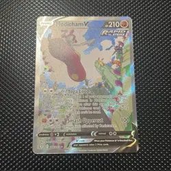 Pokemon Medicham V Ultra Rare Full Art Holo 186/203 Evolving Skies 210 HP - Image 1