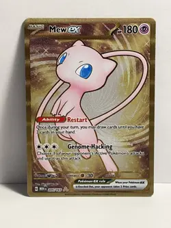 Pokemon 151 Gold Mew EX 205/165 UPC Promo English Metal Card - Image 1
