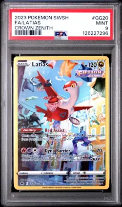 Pokemon Latias GG20 Ultra Rare Holo PSA 9 Crown Zenith Galarian Gallery 2023 - Image 1
