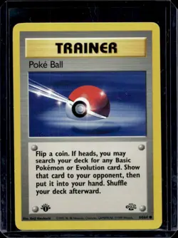 1999 Pokemon Jungle 1st Edition Poke Ball #64/64 - Image 1