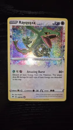 Pokemon TCG SWSH04: Vivid Voltage Rayquaza Amazing Rare 138/185 NM - Image 1