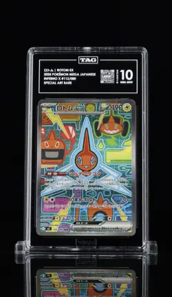 TAG 10 GEM MINT JAPANESE POKEMON 2025 Rotom ex 112/080 Inferno X M2 - Image 1