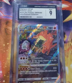 Pokemon TCG Charizard VSTAR SWSH262 Holo Black Star Promo - CGC 9 - Image 1