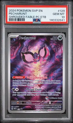 2024 POKEMON SHROUDED FABLE POKEMON CENTER ELITE TRAINER BOX PECHARUNT PSA 10 - Image 1