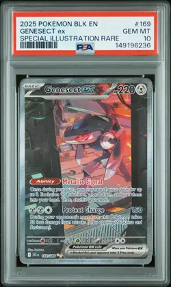 2025 POKEMON BLK EN-BLACK BOLT SPECIAL ILLUSTRATION RARE #169 GENESECT EX PSA 10 - Image 1
