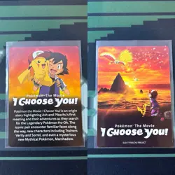 Pokemon The Movie 'I Choose You' Insert Card - Promo Card Official Ash Pikachu - Image 1