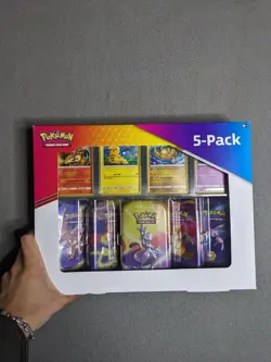 Pokemon TCG Mini Tin 5-Pack With Promo Cards Costco Exclusive Kanto Power Sealed - Image 1