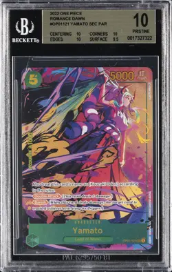 2022 ONE PIECE OP01-ROMANCE DAWN #121 YAMATO BGS 10 - Image 1