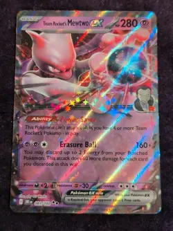 Pokemon TCG Team Rockets Mewtwo EX Double Rare Card 081/182 Destined Rivals - Image 1